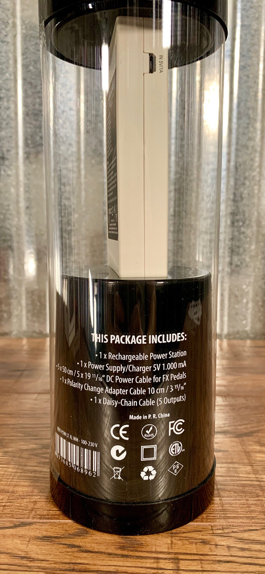 Warwick Rockboard Power LT XL 9v Rechargeable Guitar Effect Pedalboard Power Supply White