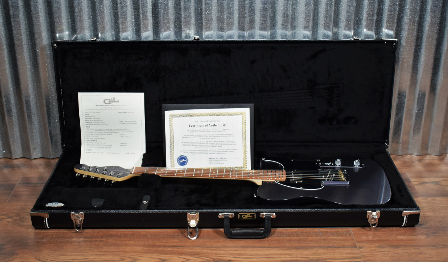 G&L USA ASAT Classic Blues Boy Graphite Metallic Guitar & Case 2019 #1124