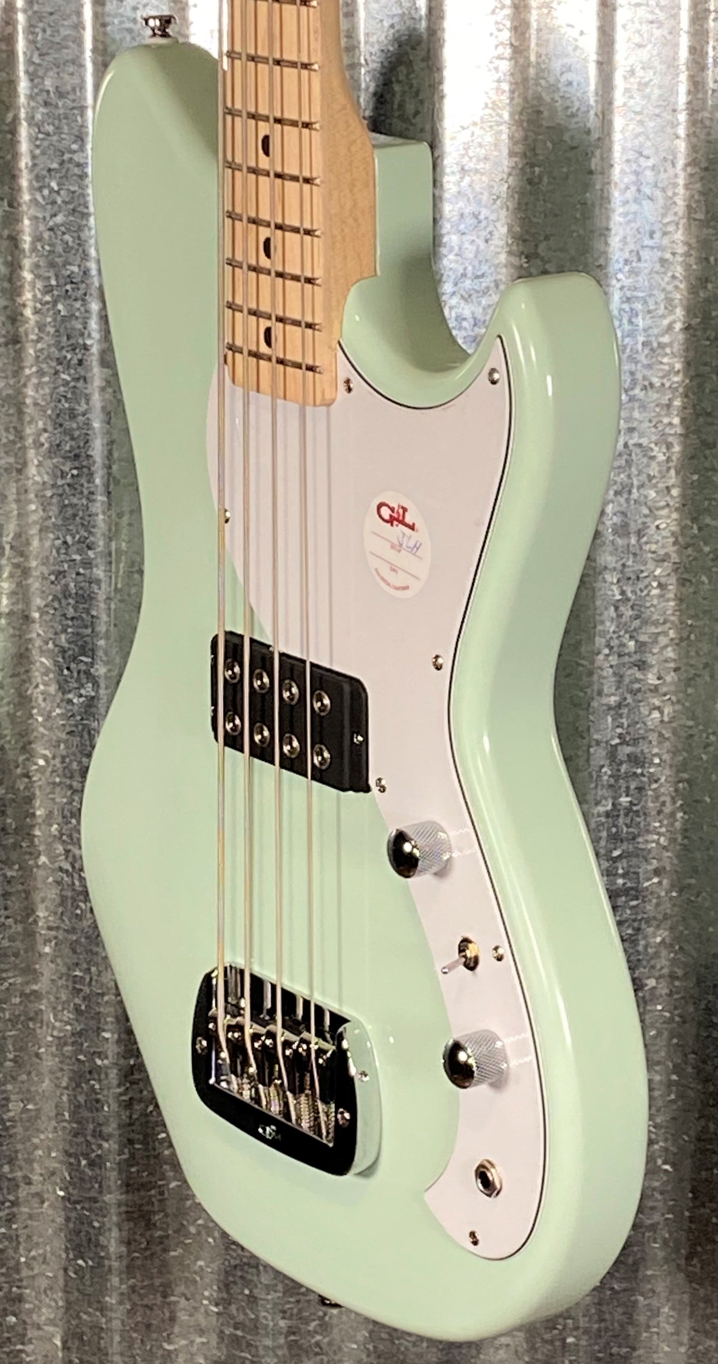 G&L Guitars Tribute Fallout Bass Short Scale 4 String Surf Green #4930