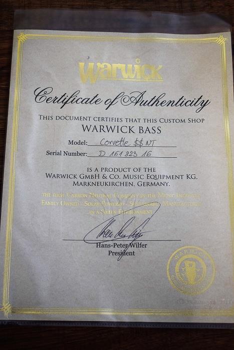 Warwick German Custom Shop Corvette $$ NT 5 String Bubinga Basic Bass & Bag #316