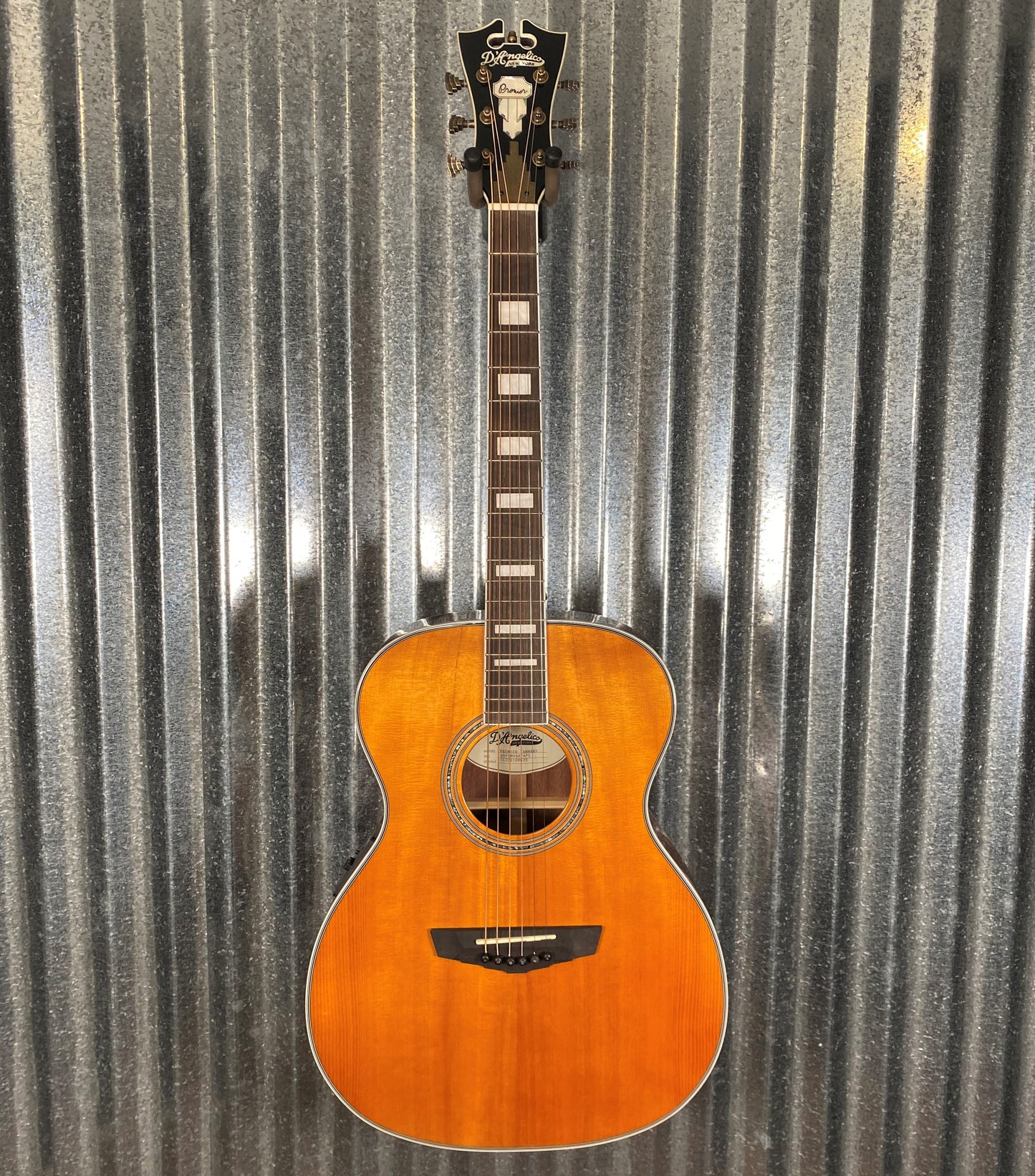 D'Angelico Premier Tammany Orchestra E Vintage Natural Acoustic Electric Guitar #8639