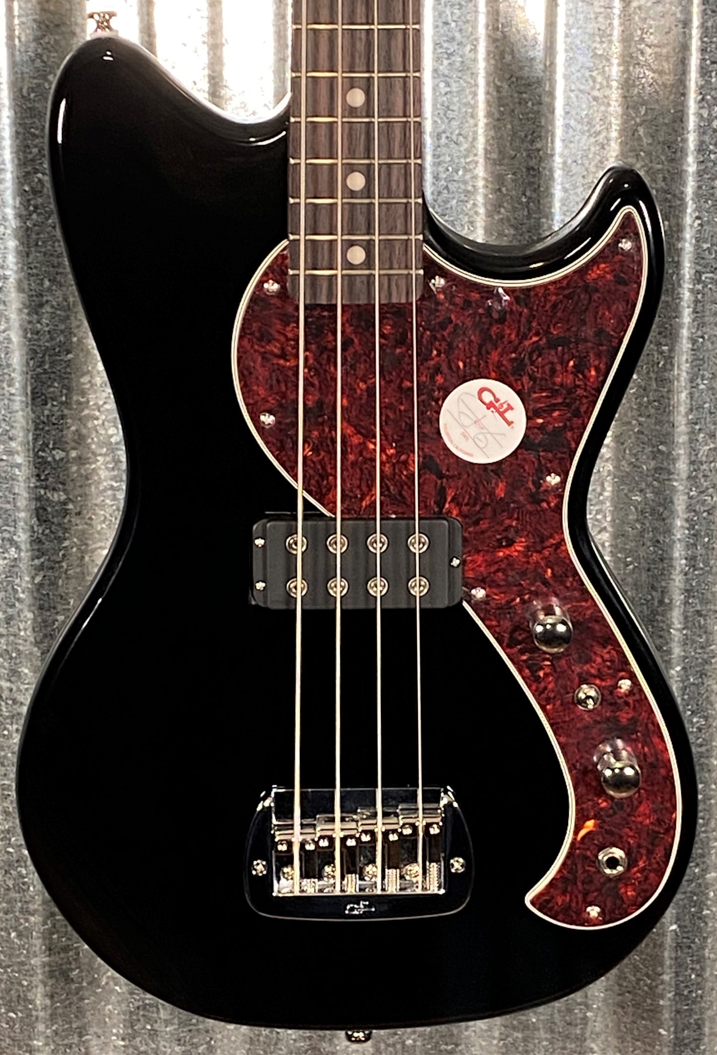 G&L Guitars Tribute Fallout Bass Short Scale 4 String Jet Black #5219