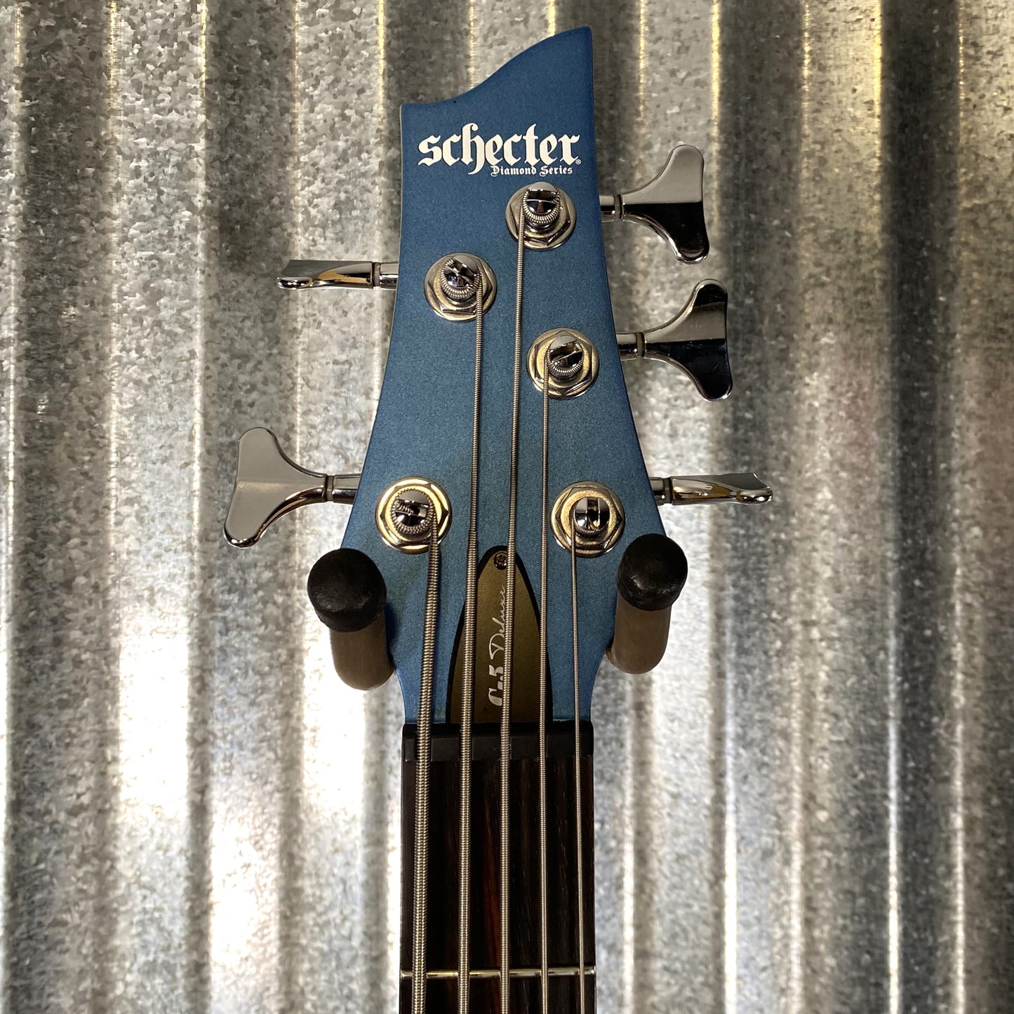 Schecter C-5 Deluxe 5 String Bass Satin Metallic Light Blue #0632