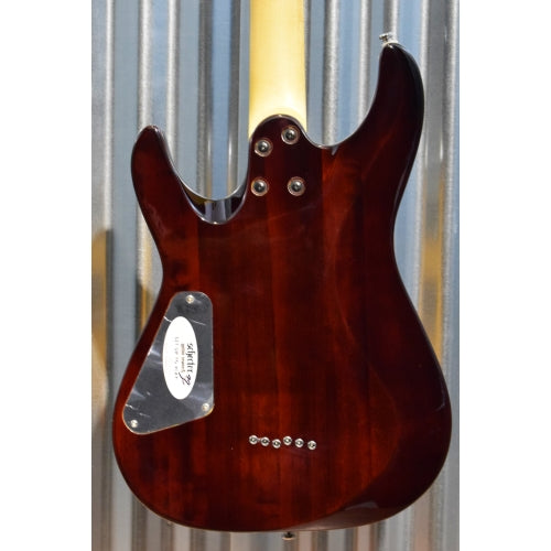 Schecter C-6 Plus Quilt Top Vintage Sunburst Guitar VSB #5116