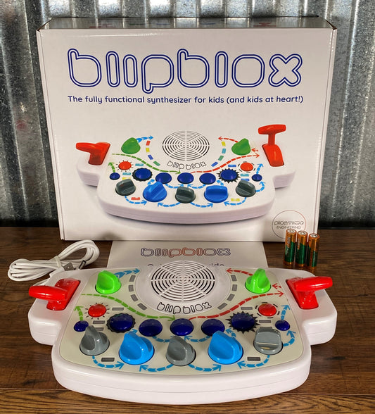Playtime Engineering BLIPBLOX Synth for Kids Tabletop Synthesizer White