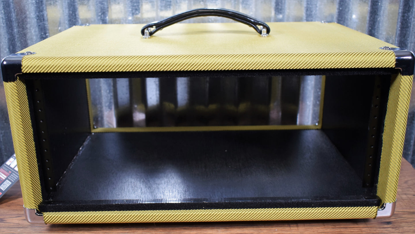 Gator Cases GR-RETRORACK-4TW 4 Space Guitar & Bass Amplifier/Effects Rack Case Tweed