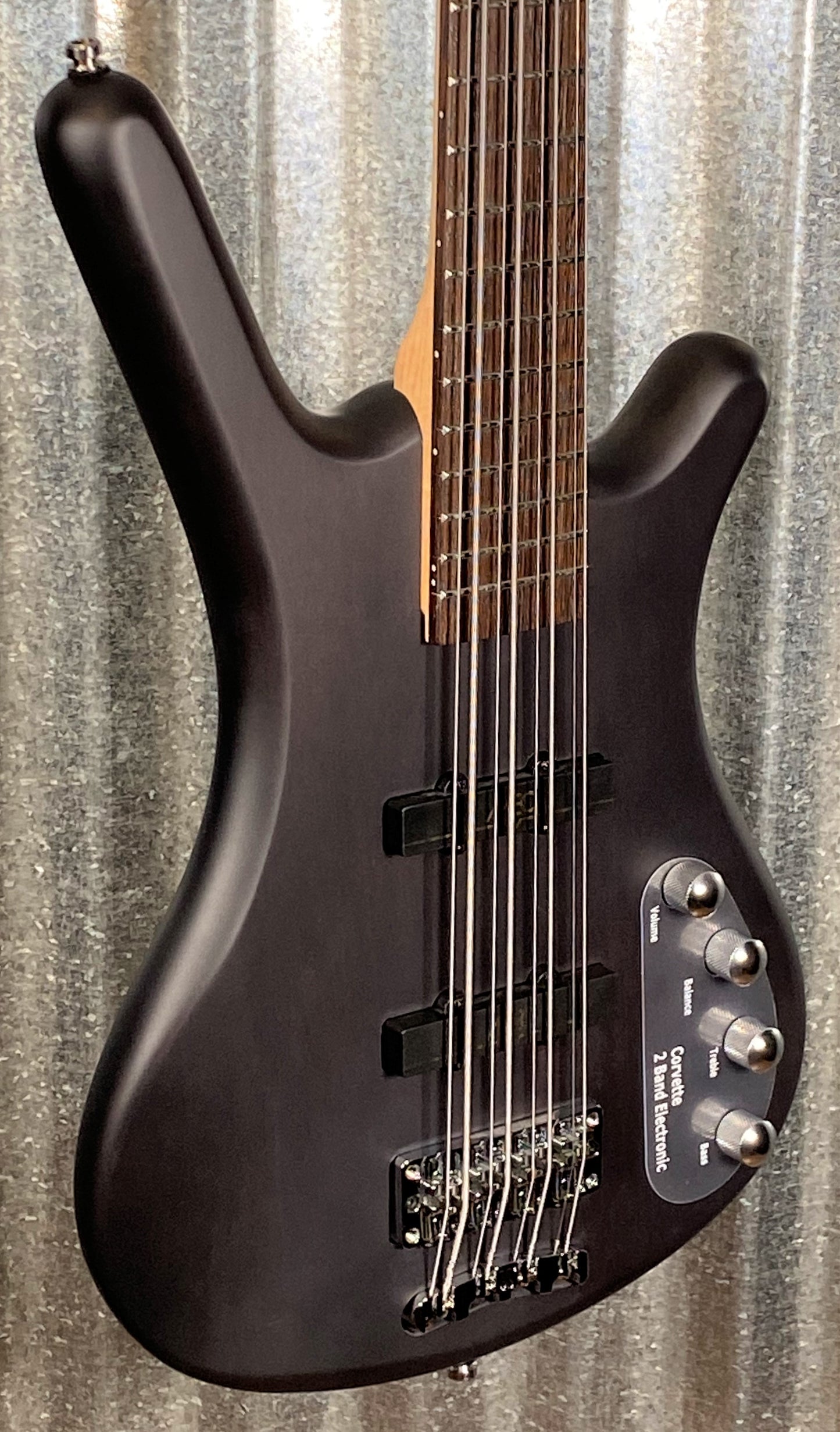 Warwick RockBass Corvette Basic Satin Nirvana Black Active 8 String Bass & Bag #6721