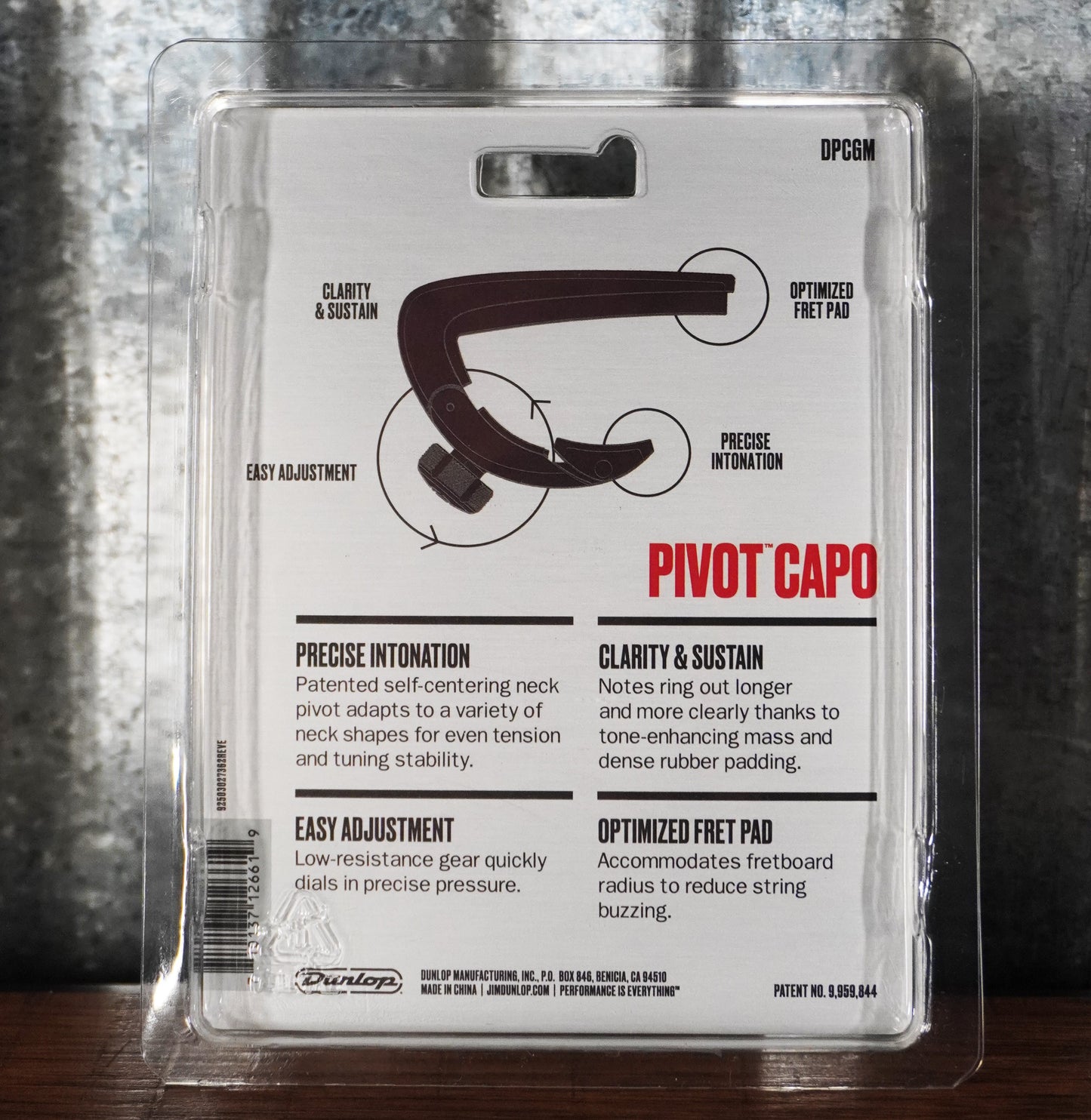 Dunlop DPCGM Pivot Capo Gun Metal Guitar Capo