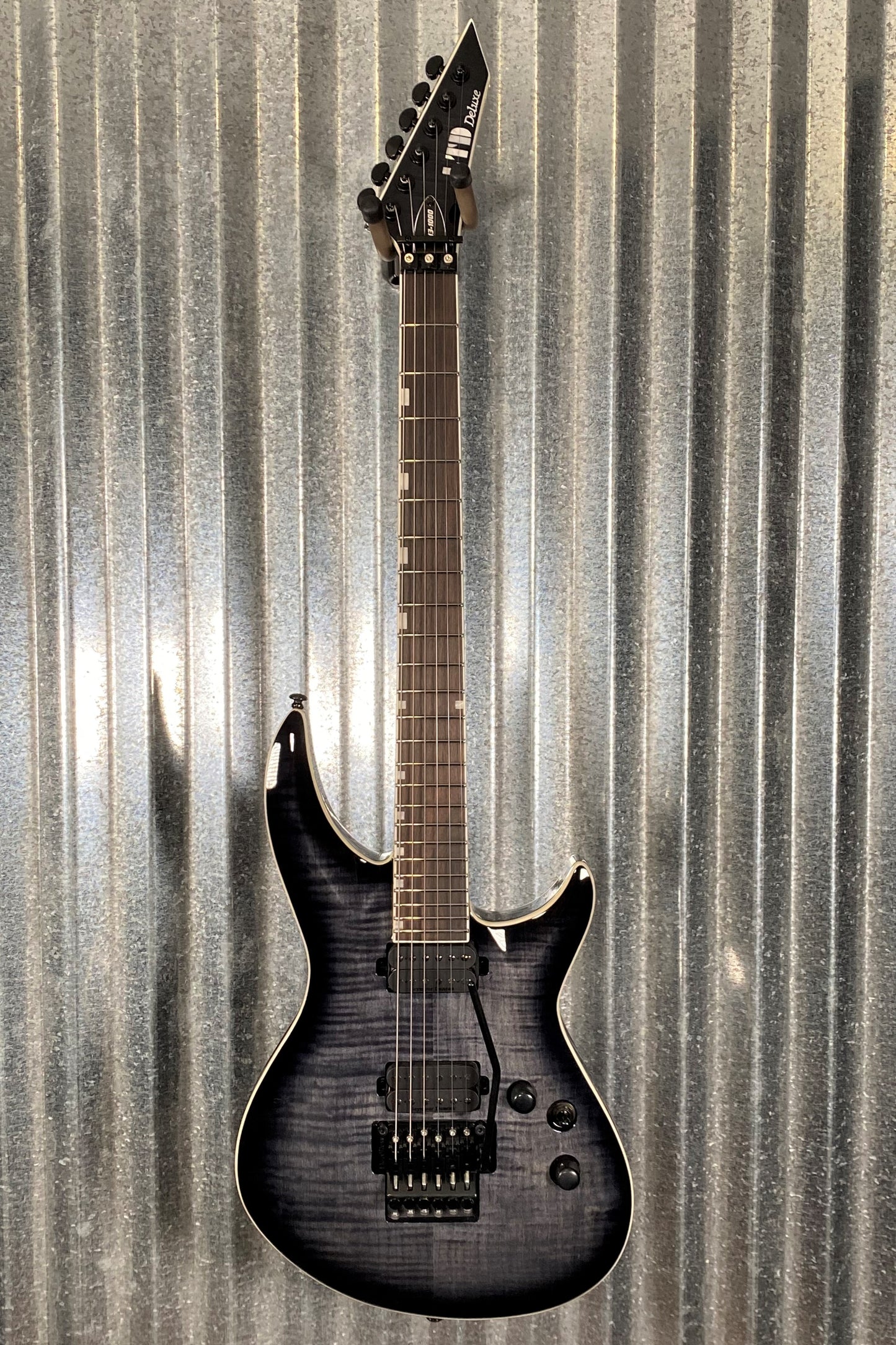 ESP LTD H3-1000 Floyd Rose Flame See Thru Black Sunburst Guitar LH31000FRFMSTBLKSB #1440 Used