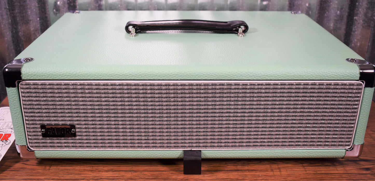 Gator Cases GR-RETRORACK-2SG 2 Space Guitar & Bass Amplifier/Effects Rack Case Seafoam Green