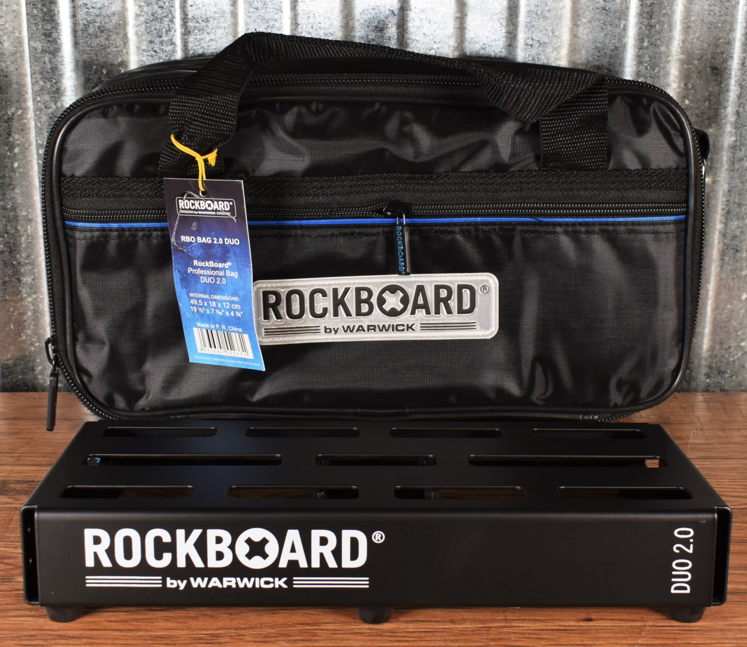 Warwick Rockboard Duo 2.0 B Guitar Effect Pedalboard & Gig Bag 