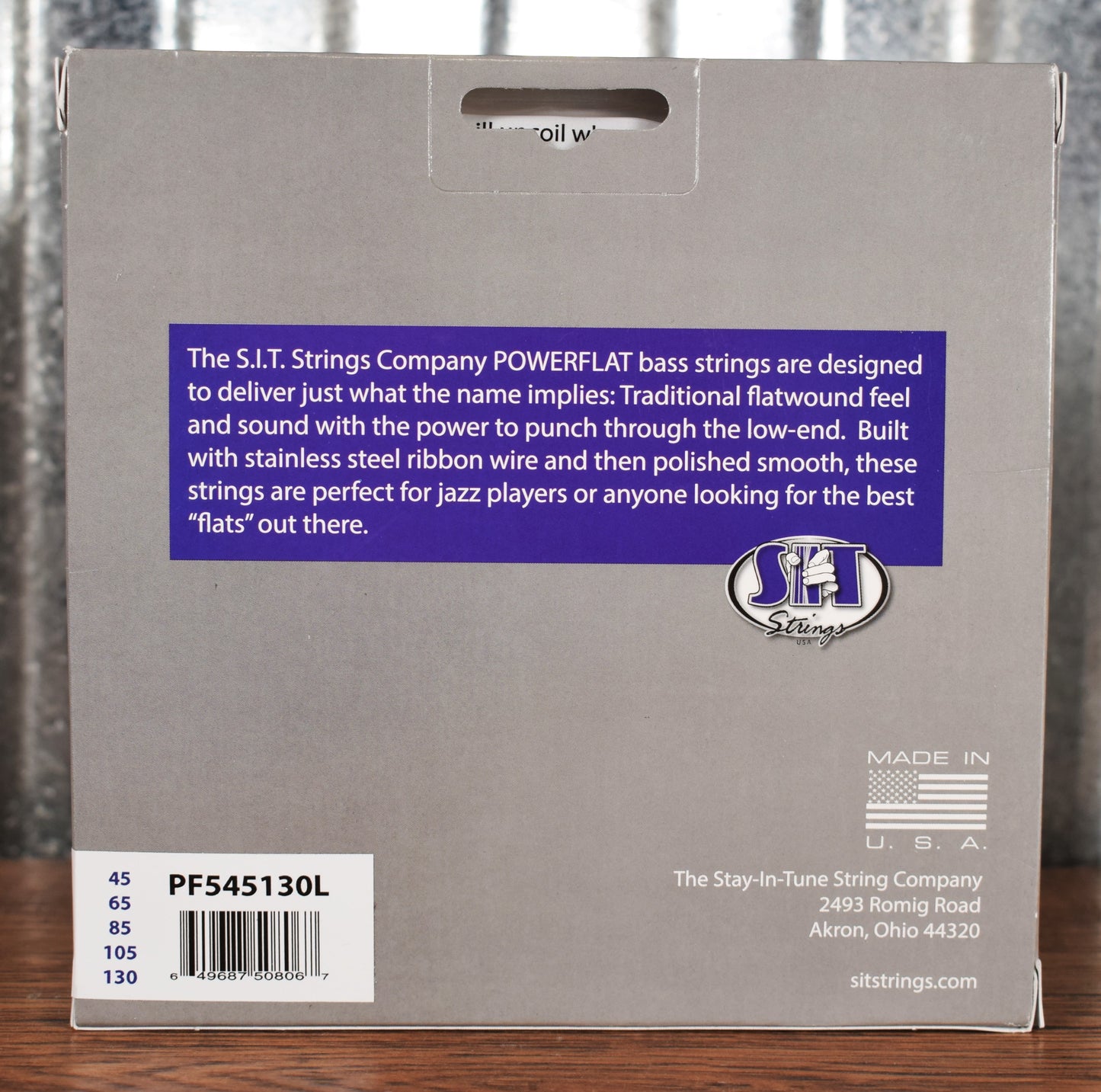 SIT Strings Power Flat PF545130L 5 String Flat Wound Stainless Steel Bass Set 45-130