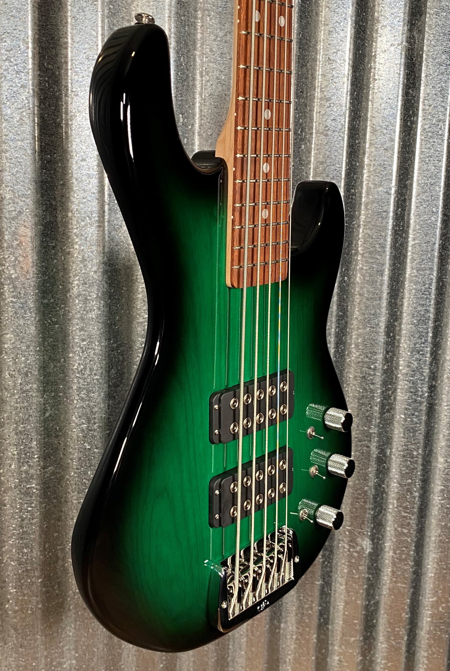 G&L USA L-2500 Greenburst 5 String Bass & Case L2500 #5380