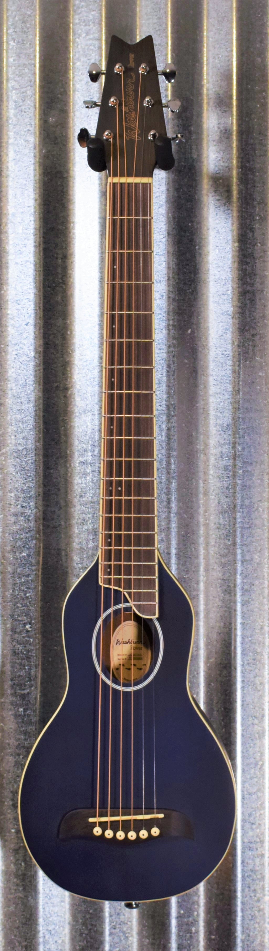 Washburn Guitars Rover RO-10 Trans Blue Travel Guitar & Case RO10STBLK #0838