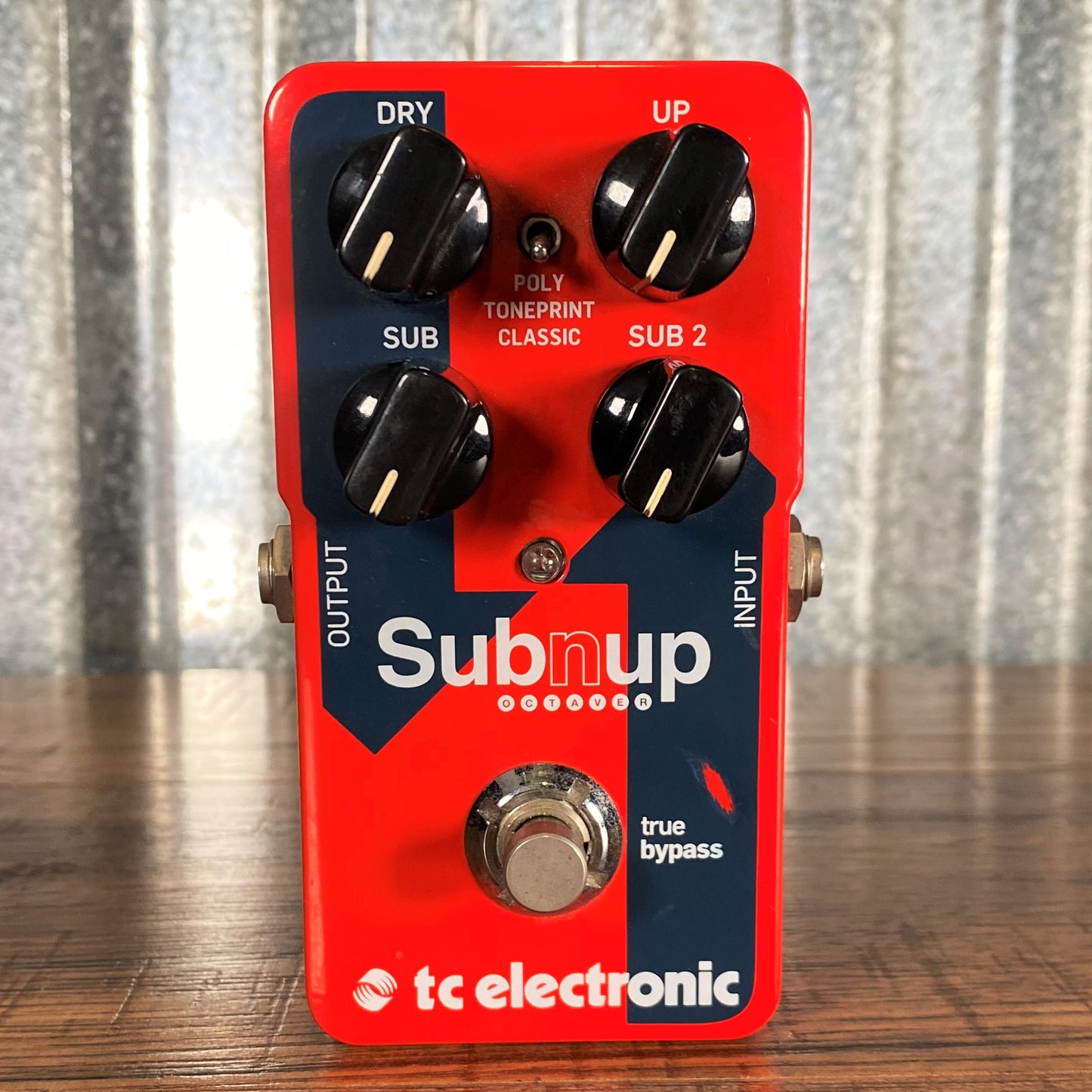 TC Electronic Sub 'N' Up Polyphonic Octave Tone Print Guitar Effect Pedal Used