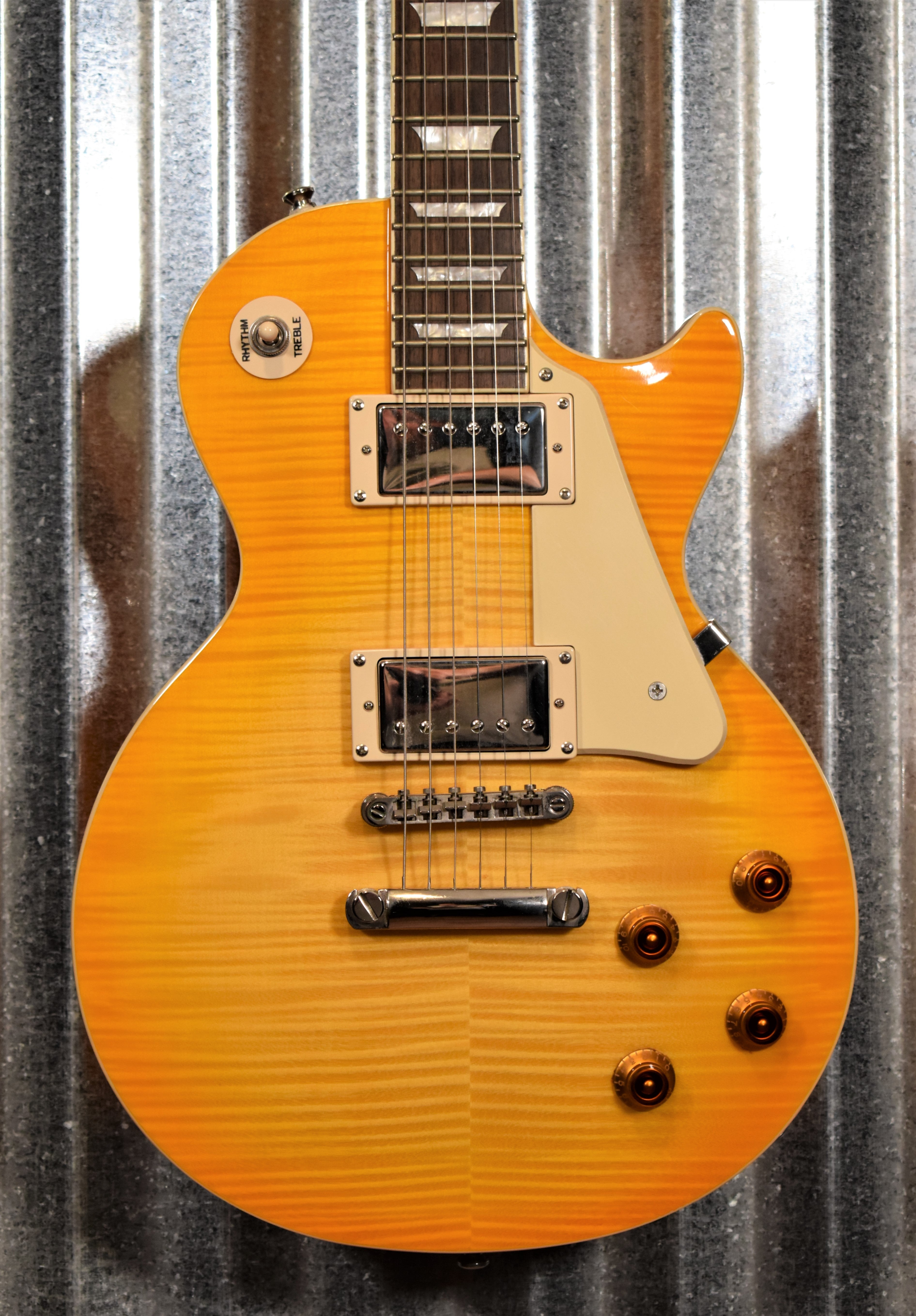 Epiphone Les Paul Standard Plus Top Trans Amber Guitar #2549 Used