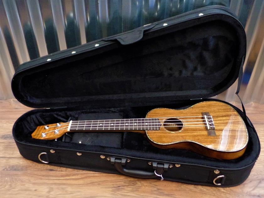 Hilo 2955 Premier Concert Ukulele Koa with Binding & Case #51207 *