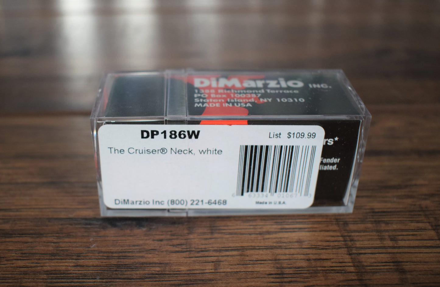 DiMarzio DP186 Cruiser Neck Strat Hum Canceling Guitar Pickup DP186W White
