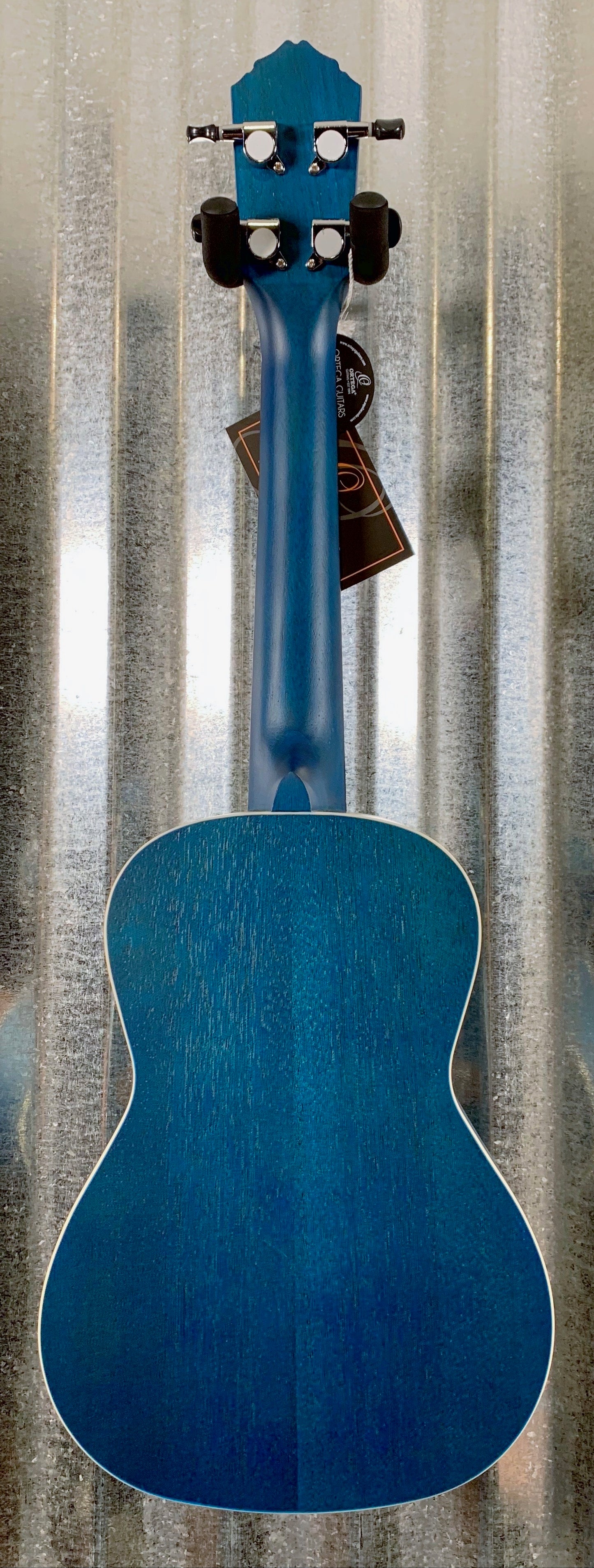 Ortega Guitars RUOCEAN Ocean Blue Okoume Top Concert Ukulele