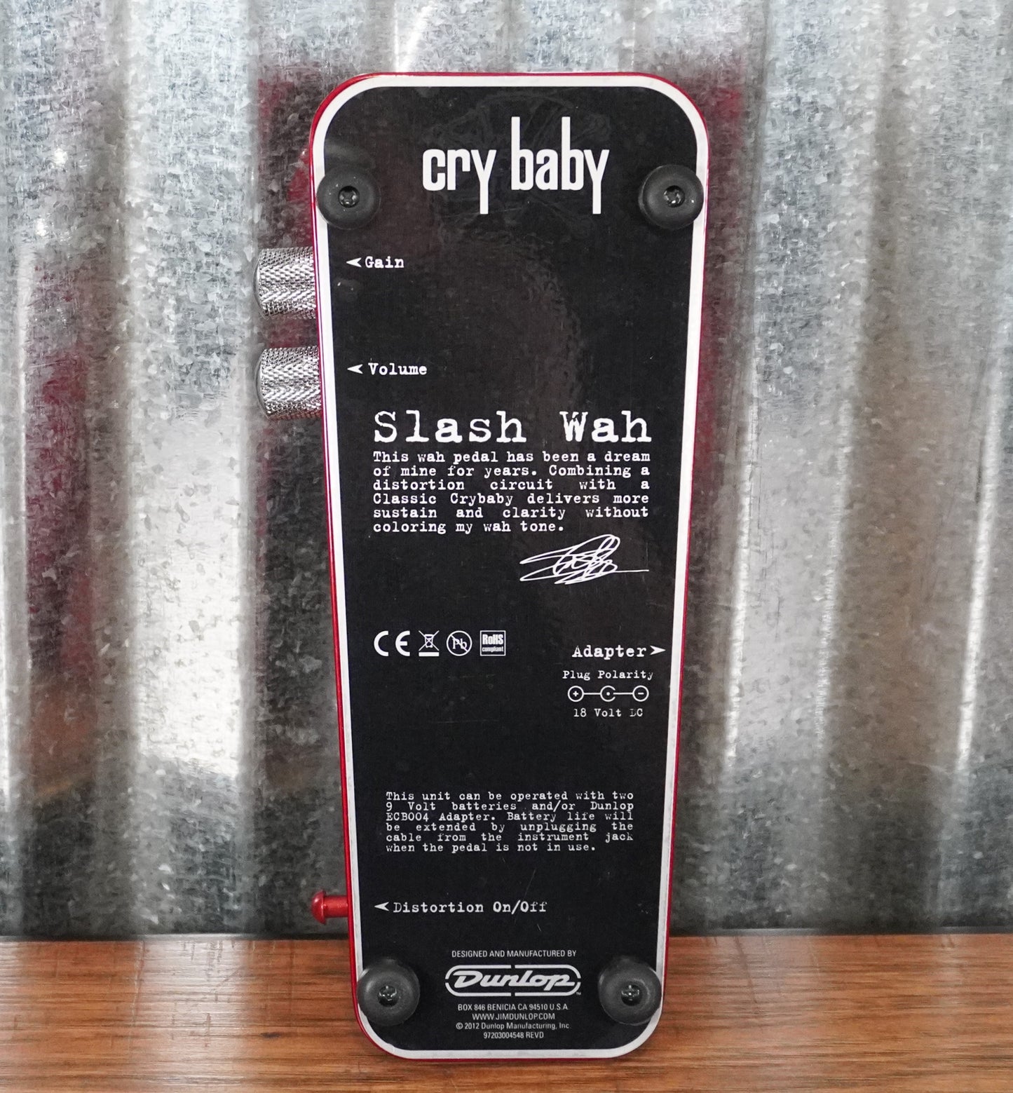 Dunlop SW95 Slash Cry Baby Wah Guitar Effect Pedal