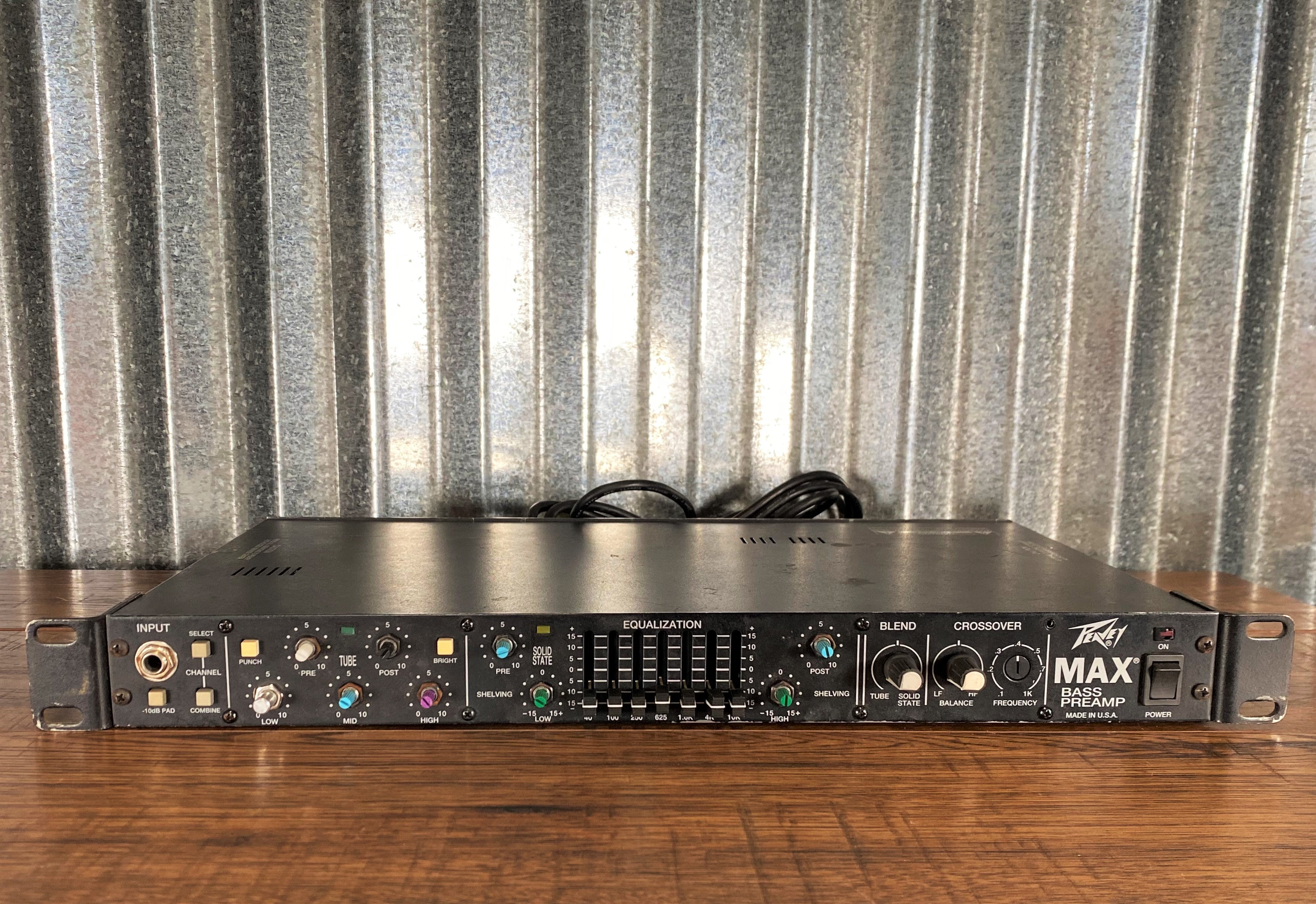 Peavey MAX Bass Two Channel Hybrid Rackmountable Bass Preamp Effect Us