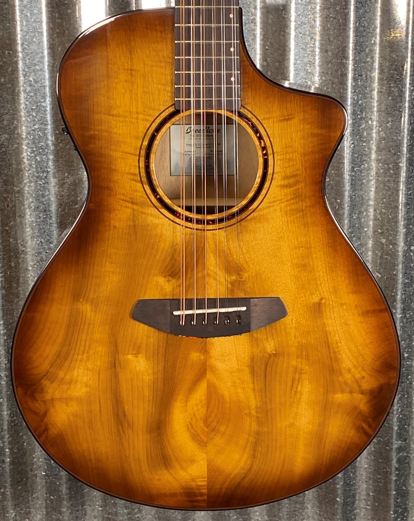 Breedlove Pursuit Exotic S Concert Amber 12 String CE Myrtlewood Acoustic Electric Guitar PSCN49XCEMYMY #9269