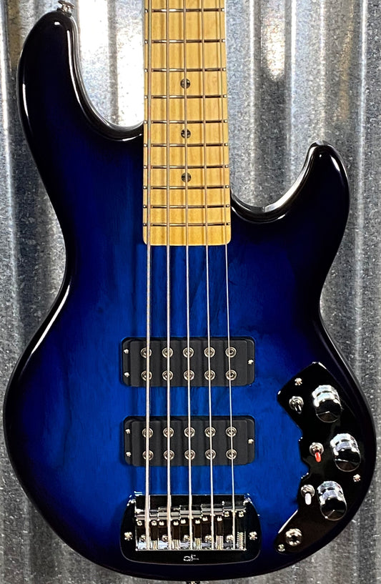 G&L USA CLF L-2500 S750 Blueburst 5 String Bass & Case #3314
