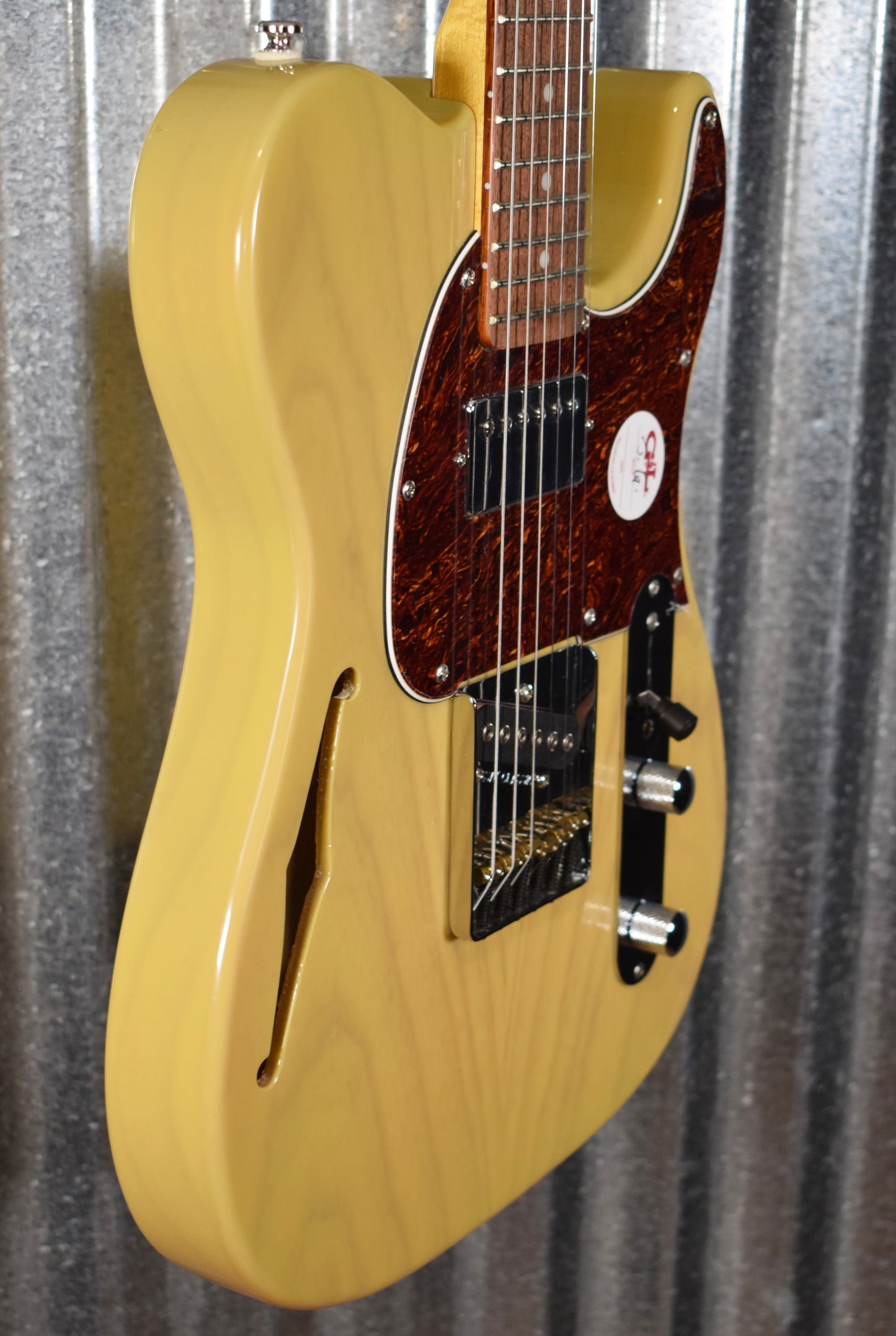 G&L Tribute ASAT Classic Bluesboy Semi Hollow Blonde Natural Neck Guitar #6083 Used