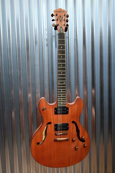 Washburn HB32DMK Distressed Matte Mahogony Semi Hollow Guitar & Case #008