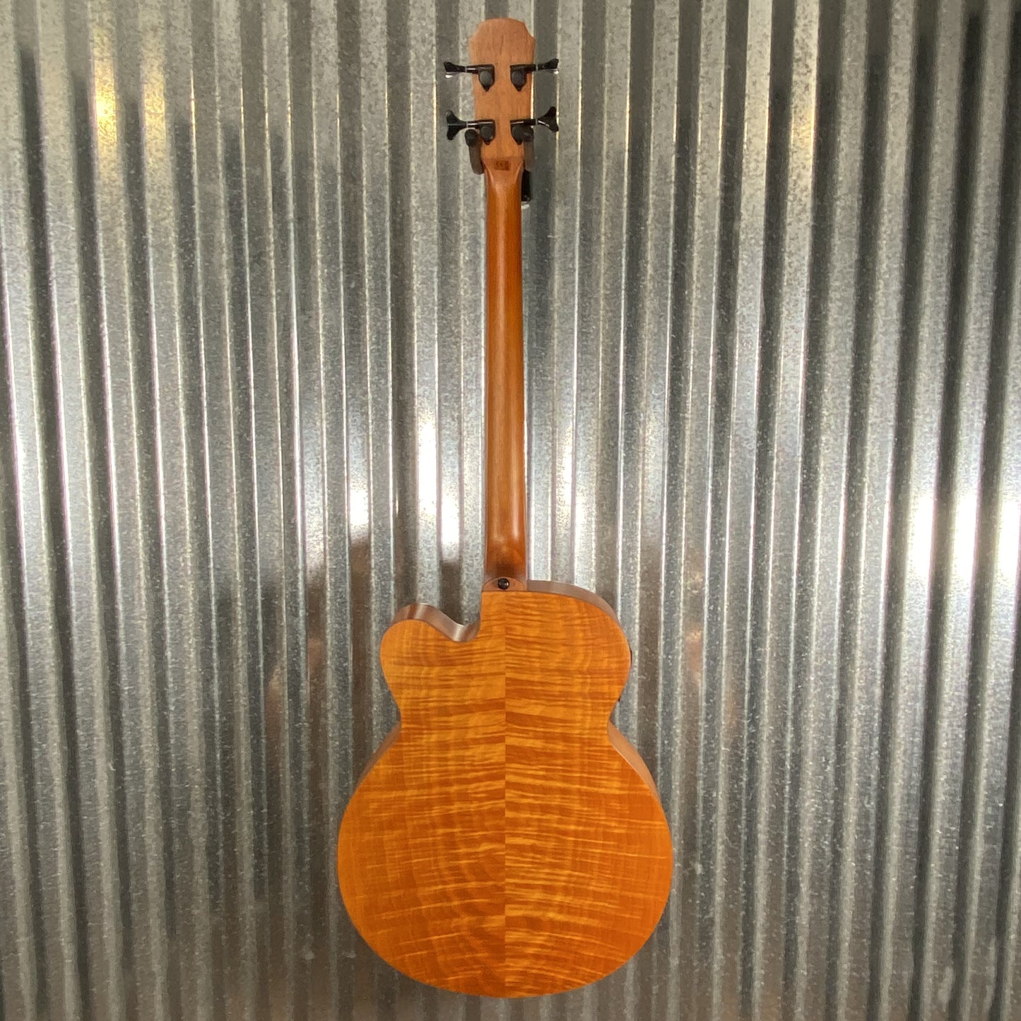 Aria Pro FEB-F2/FL 4 String Acoustic Electric Fretless Bass Brown Stain #0706