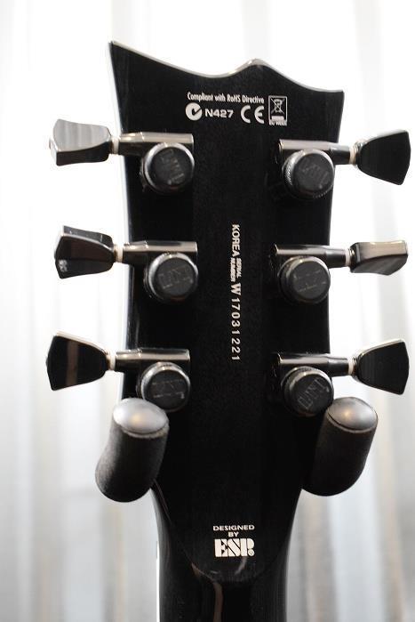 ESP LTD EC-1000 Piezo Bridge Quilt Top See Through Black Guitar & Case #221