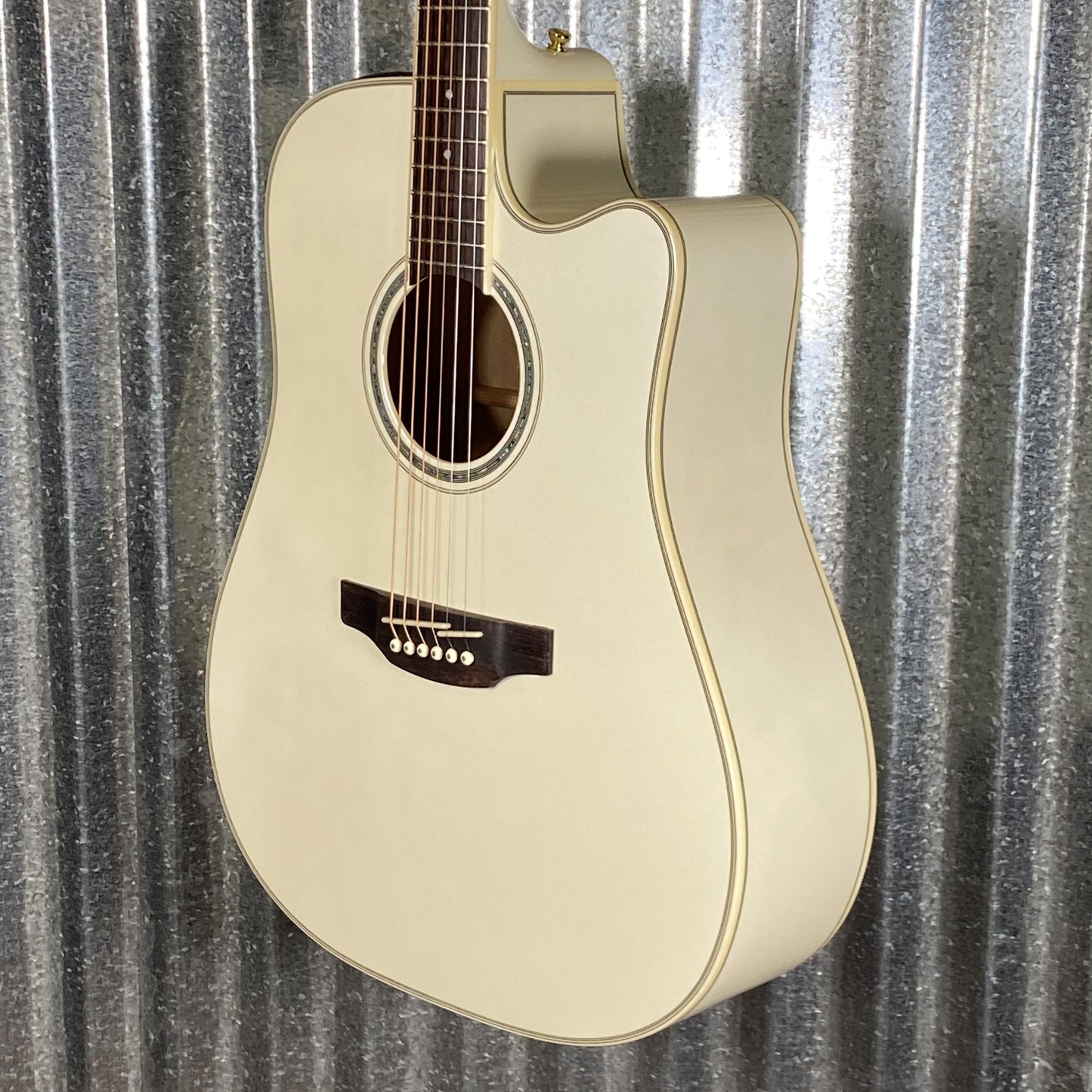 Takamine GD37CE PW Pearl White Acoustic Electric Guitar & Bag #0634