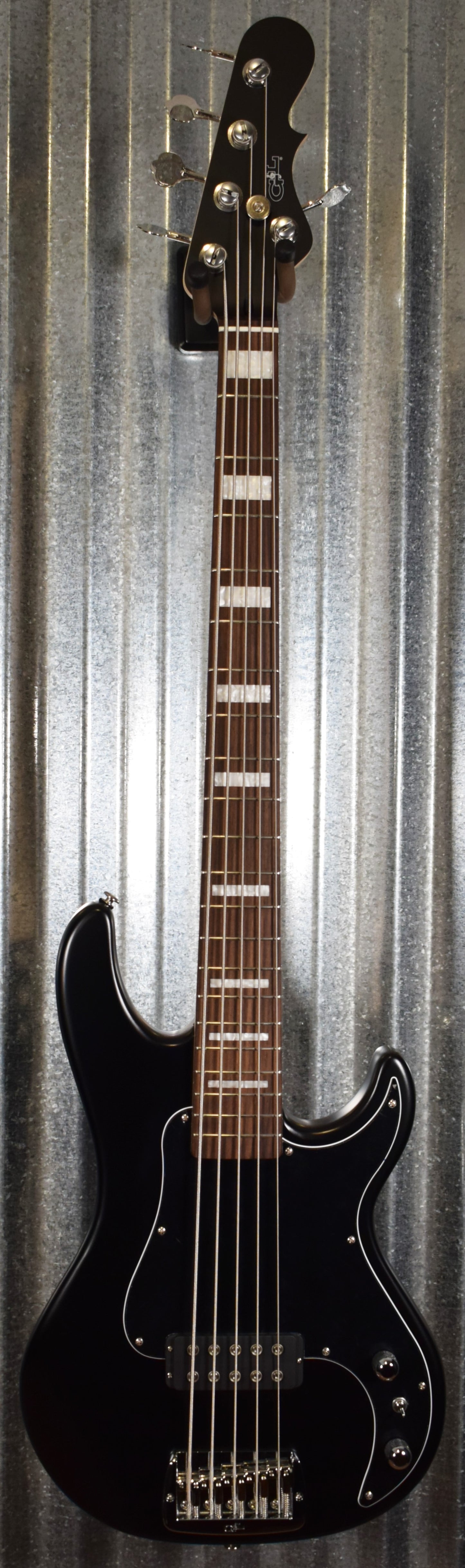 G&L USA Kiloton 5 Jet Black Frost 5 String Bass Rosewood Satin Neck & Case #7001