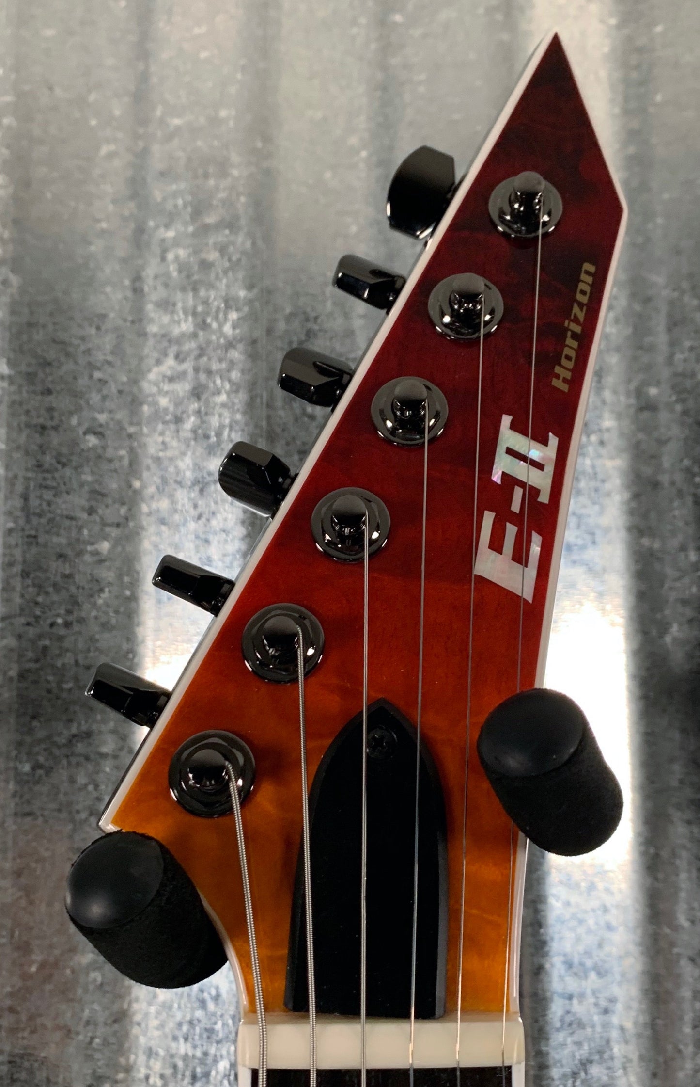 ESP E-II Horizon NT-II Tiger Eye Amber Fade EMG Guitar & Case EIIHORNTIITEAFD #1193