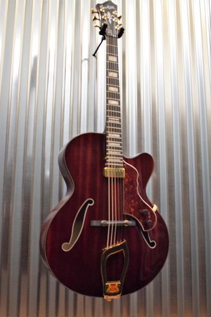 Hagstrom HL-550 HL55-NMG Hollow Body Jazz Guitar Natural Mahogany Gloss #061