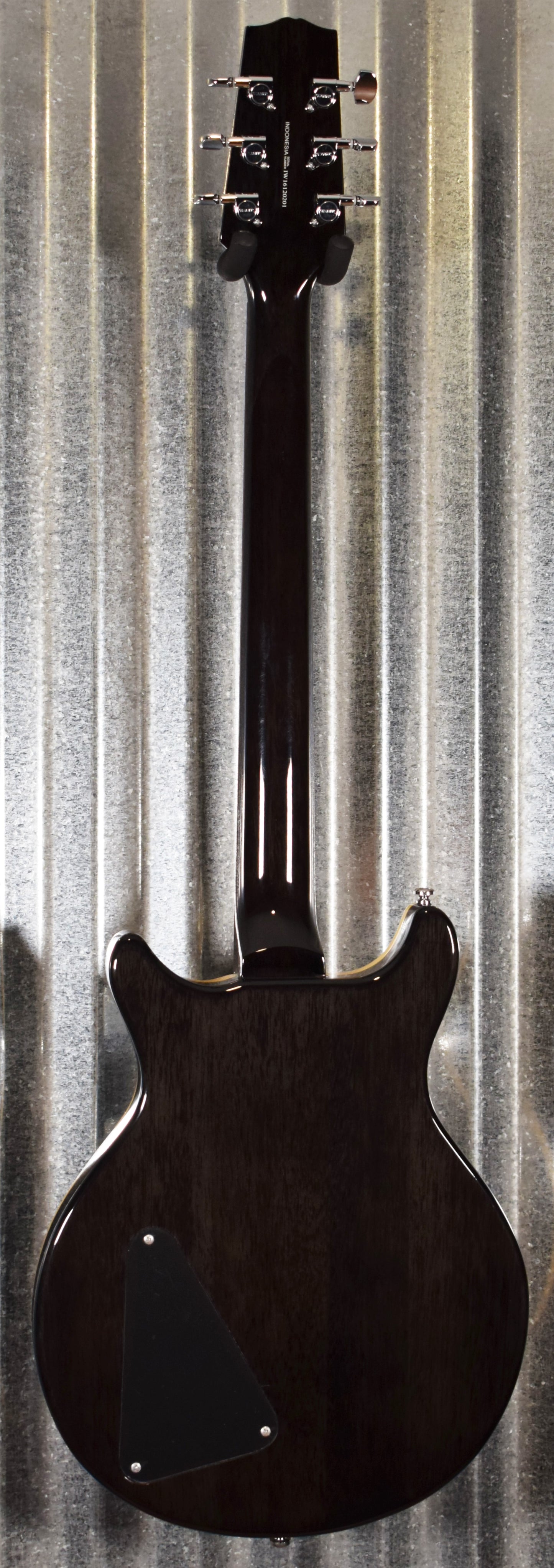 Hamer Archtop Flame Trans Black Double Cut Electric Guitar SATF-TBK #0201