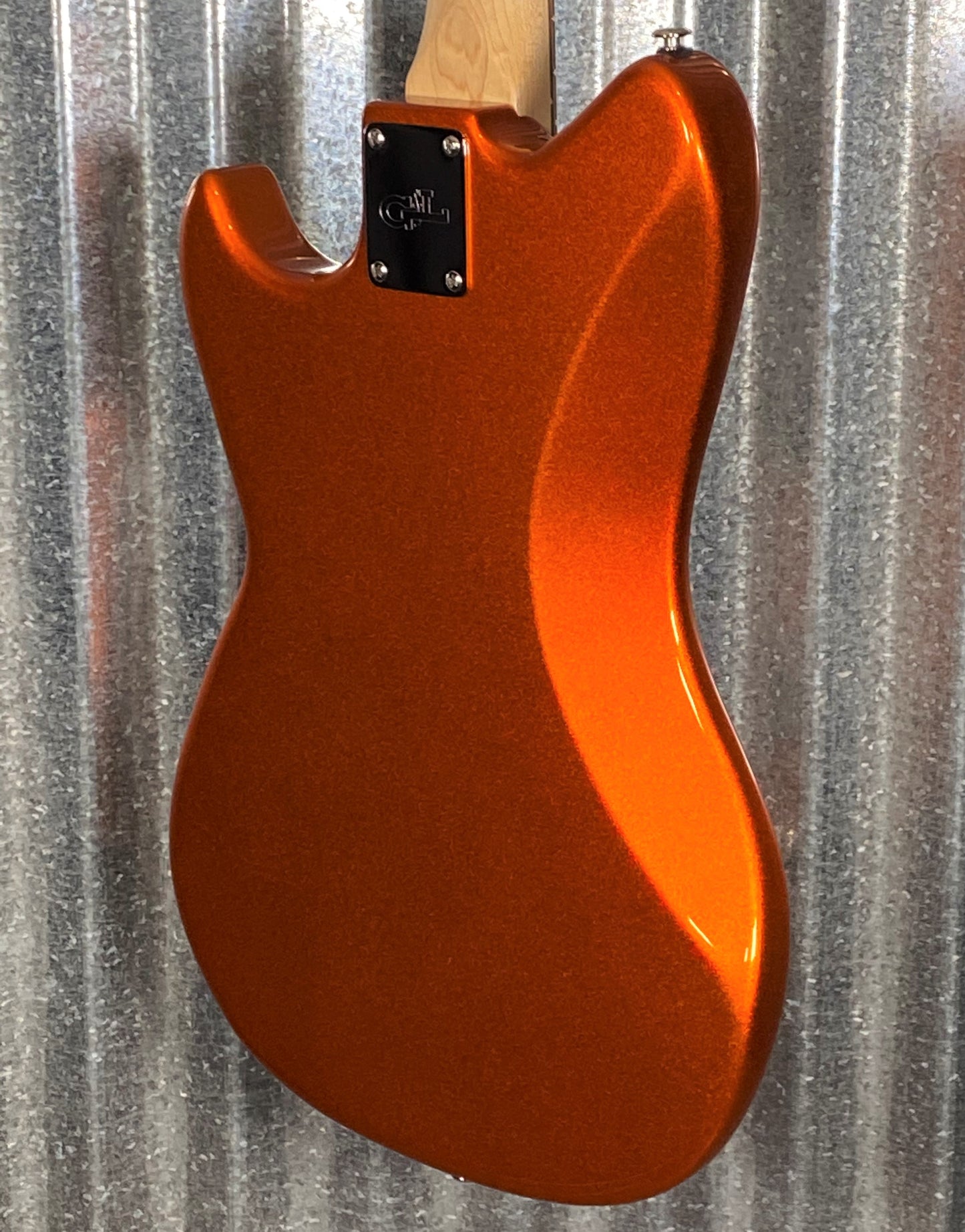 G&L USA Fullerton Deluxe Fallout 4 String Short Scale Bass Tangerine Metallic & Bag #9349