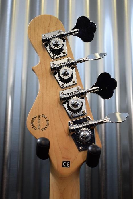 G&L Tribute M-2000 GTB 4 String Carved Top Gloss White Bass & Case M2000 #7566