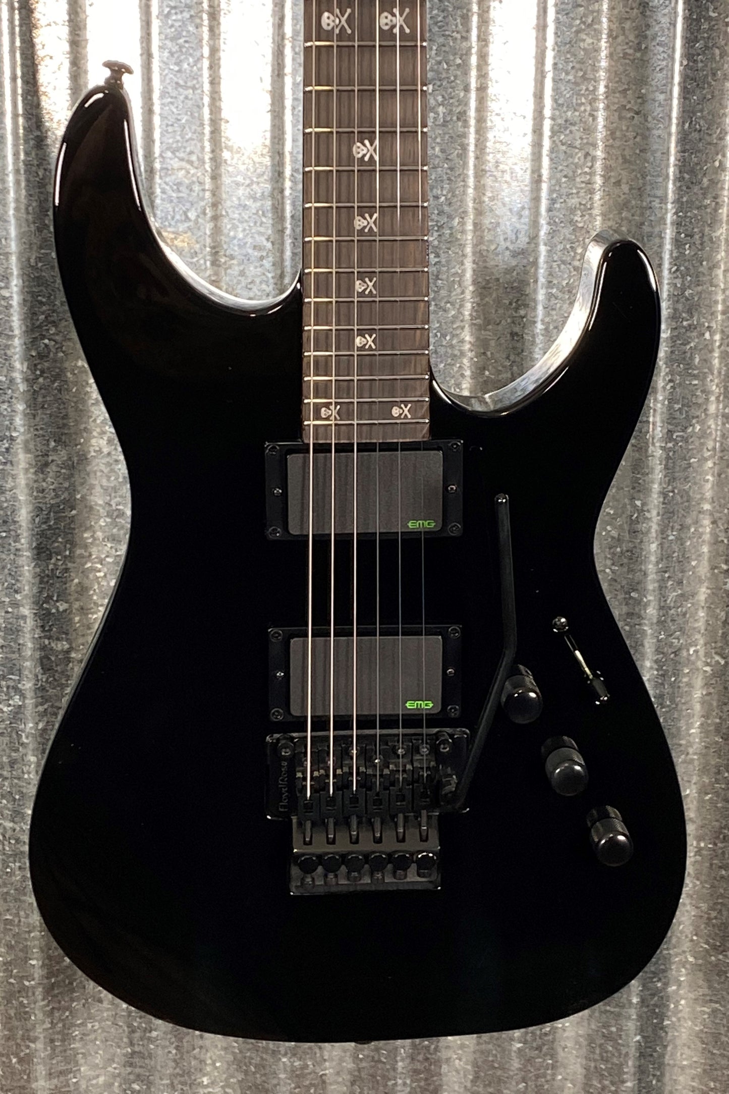 ESP LTD KH-602 Kirk Hammett Black Guitar & Case LKH602 #1599 Used