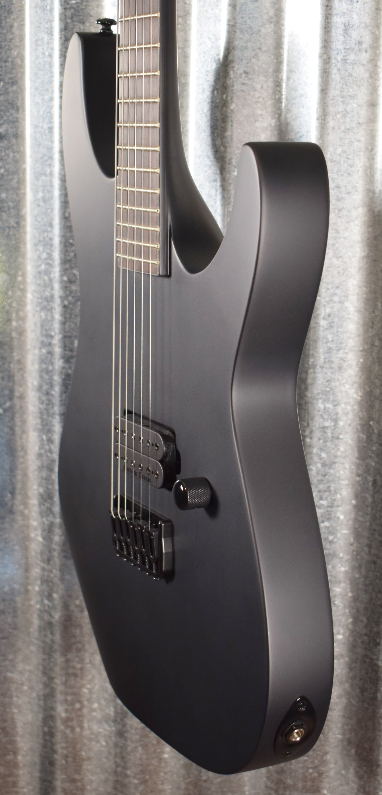 ESP LTD M-HT Black Metal Satin Seymour Duncan Guitar LMHTBKMBLKS #0743 B Stock