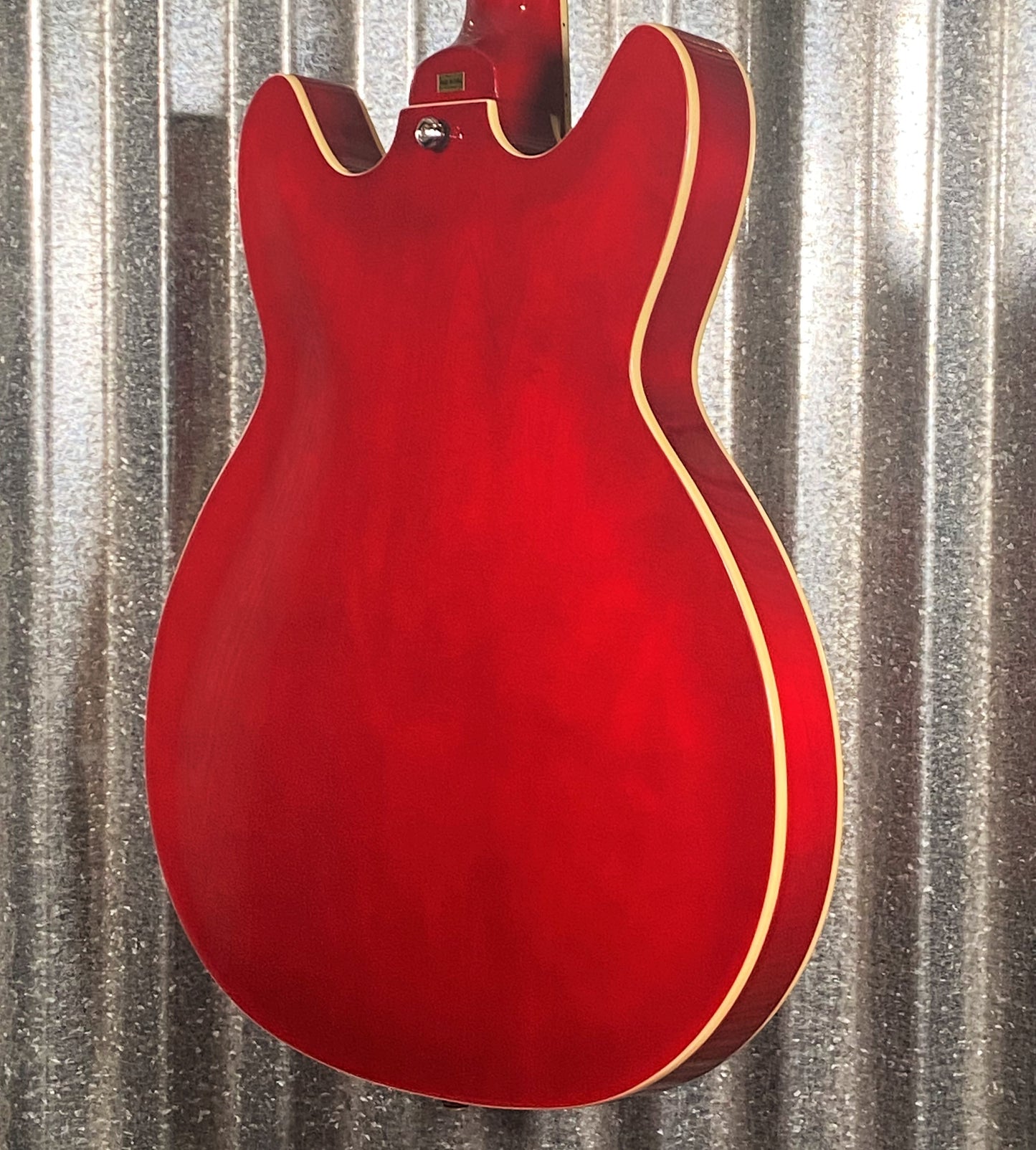 Hagstrom VIKB-WCT Viking 4 String Semi Hollow Short Scale Bass Wild Cherry Transparent #0622