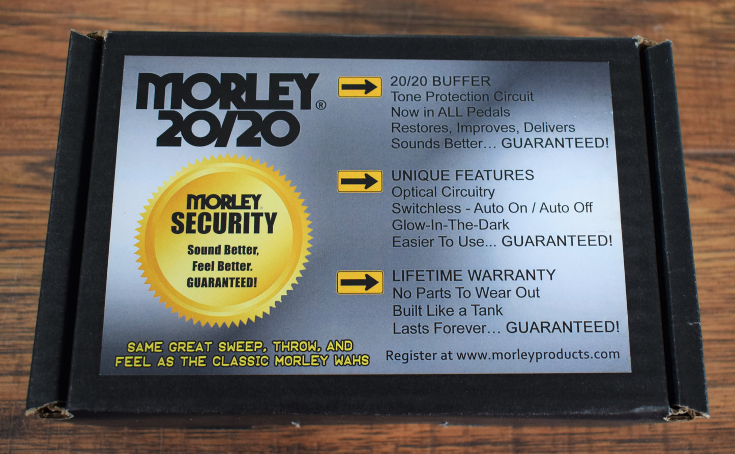 Morley MTMK2 20/20 Wah Boost Switchless Optical Guitar Effect Pedal