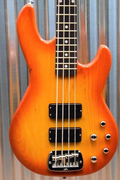 G&L Tribute M-2000 4 String Bass Honeyburst 3 Band Active EQ & Case M2000 #0443