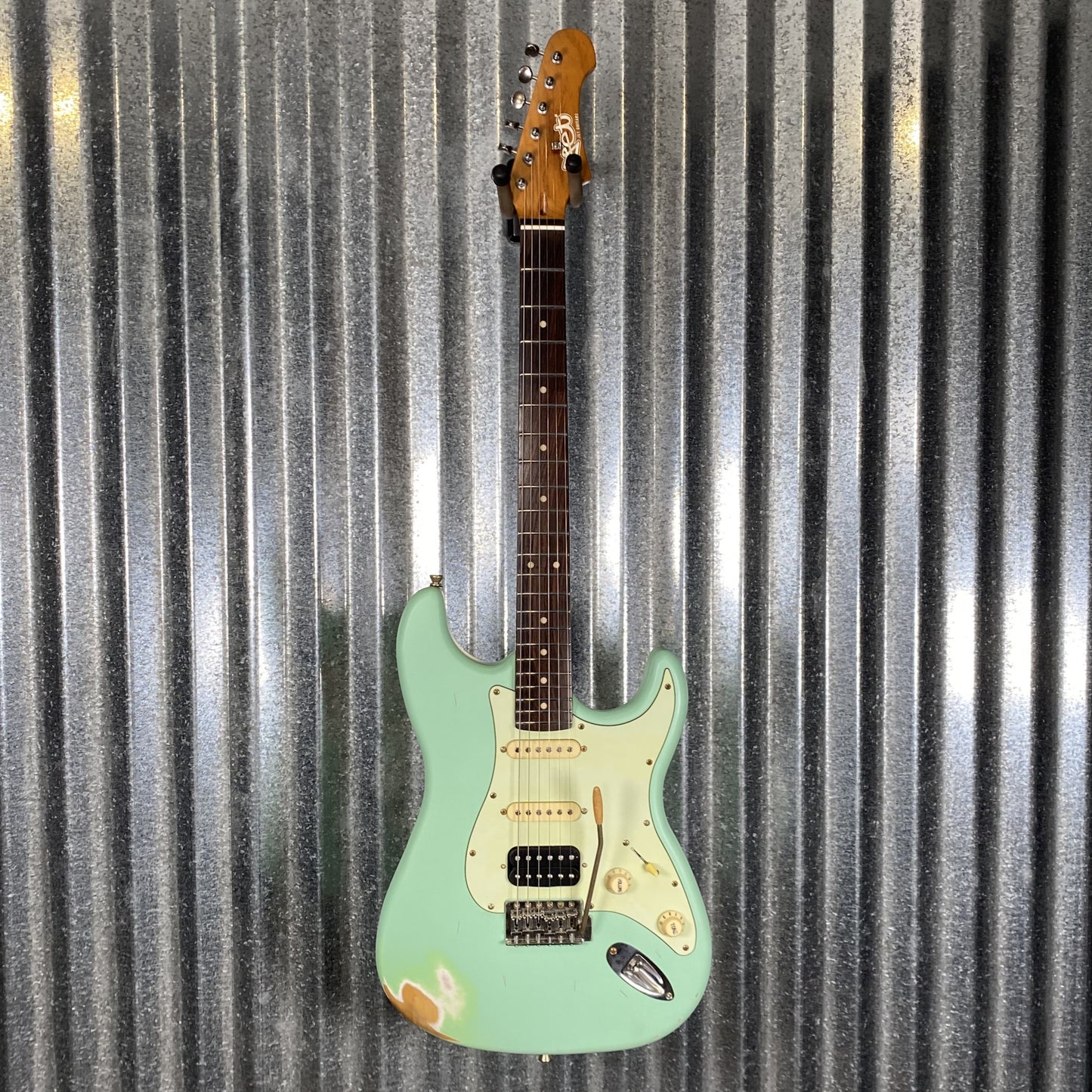 Jet JS400 RELIC SFG HSS Strat Style Guitar Seafoam Green Distressed #0007