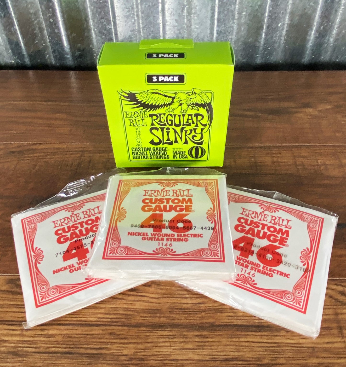 Ernie Ball Regular Slinky 10-46 Electric Guitar String Set 3 Pack