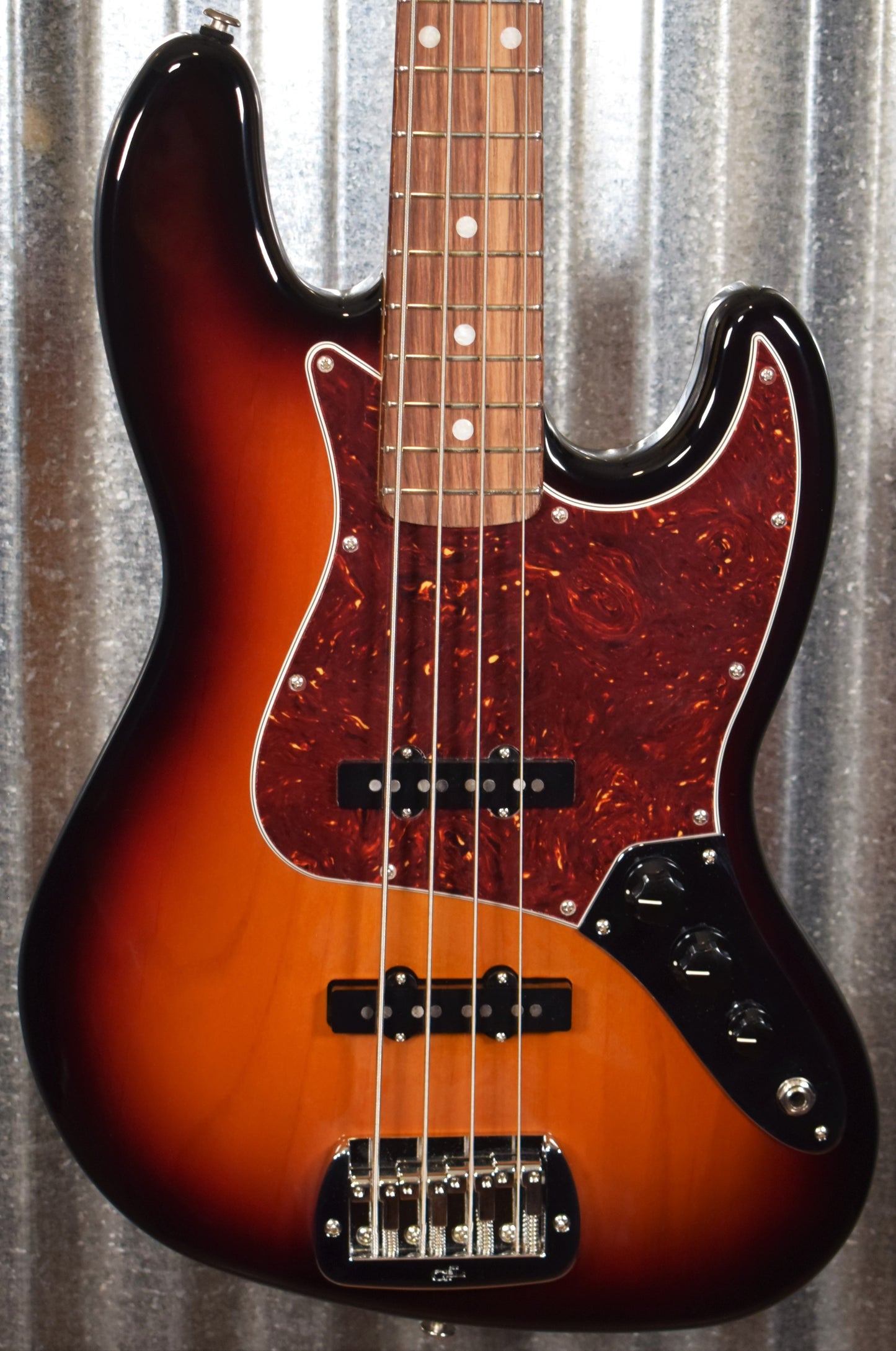 G&L USA Fullerton Deluxe JB 4 String Jazz Bass 3 Tone Sunburst & Case #1018