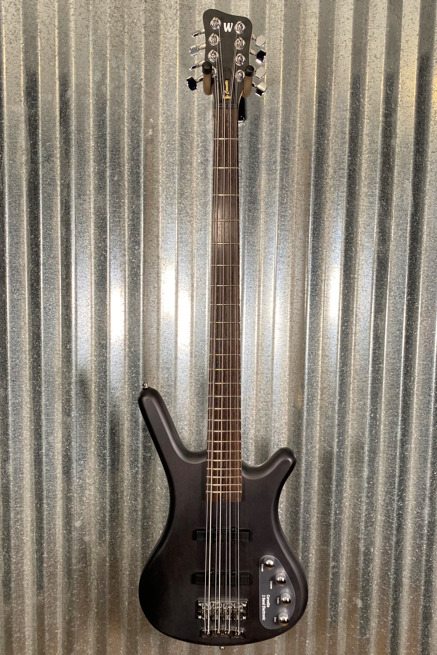 Warwick RockBass Corvette Basic Satin Nirvana Black Active 8 String Bass & Bag #6721