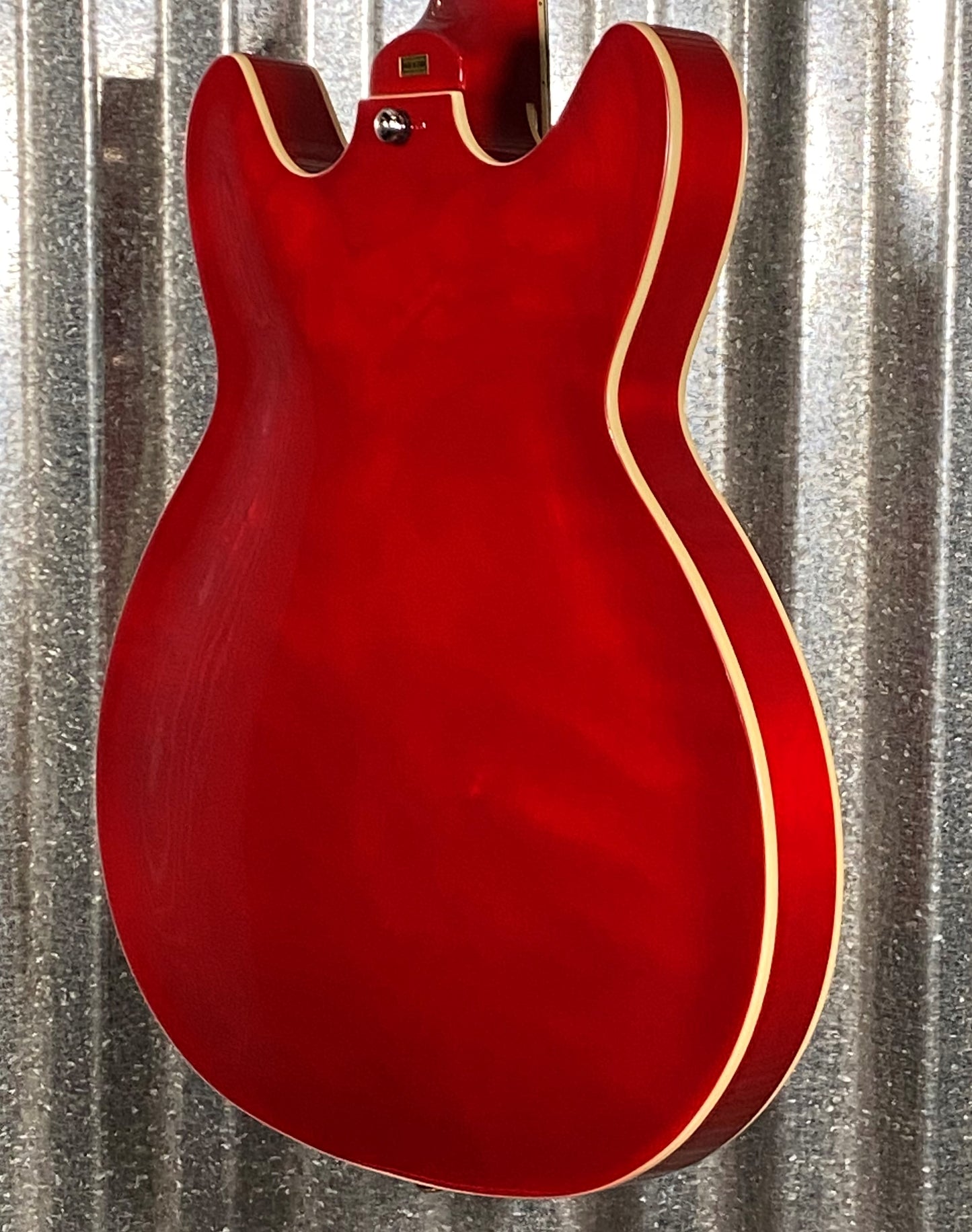 Hagstrom VIKB-WCT Viking 4 String Semi Hollow Short Scale Bass Wild Cherry Transparent #0801