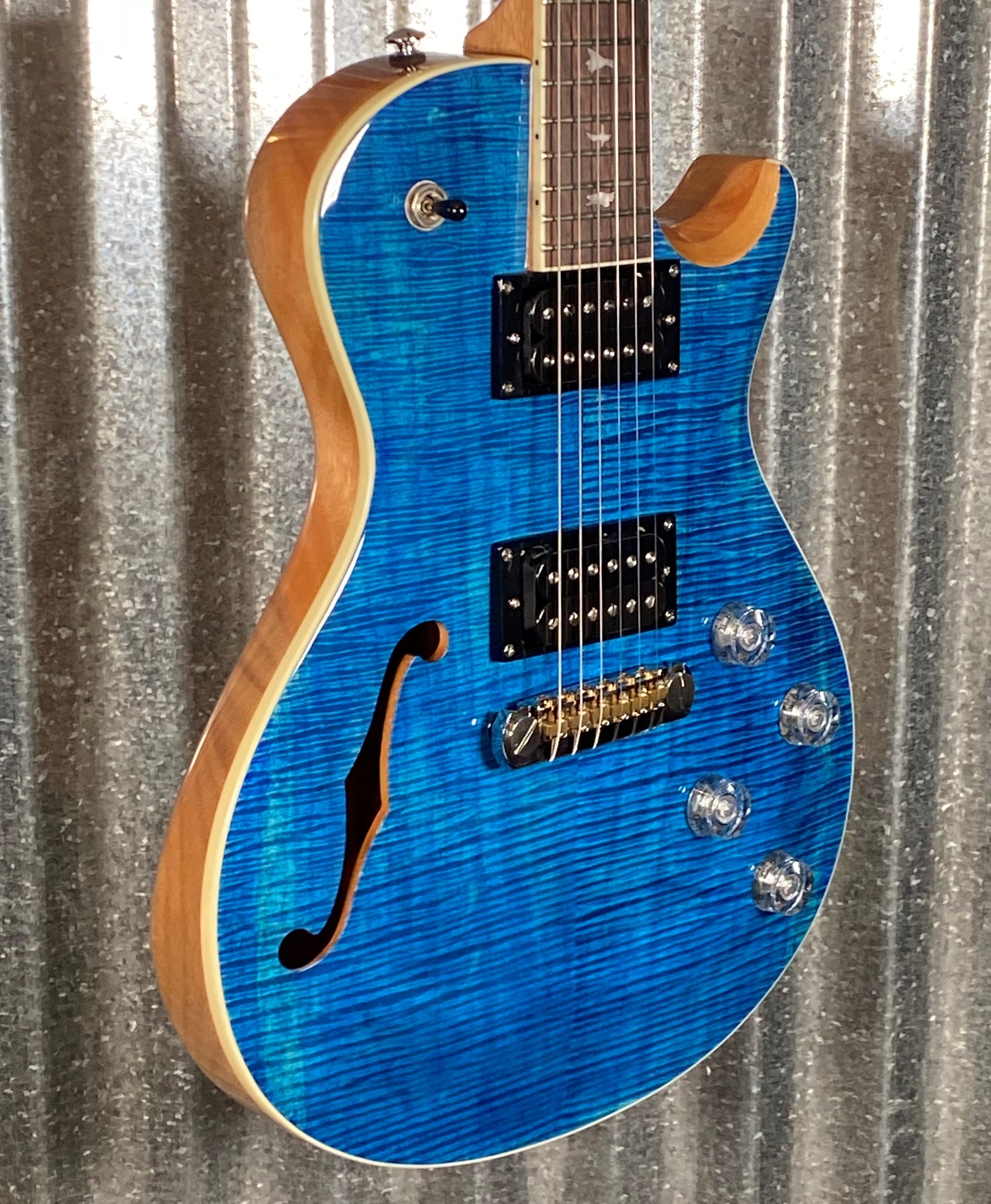 PRS Paul Reed Smith SE Zach Myers 594 Top Carve Myers Blue Guitar & Bag Blem #4435