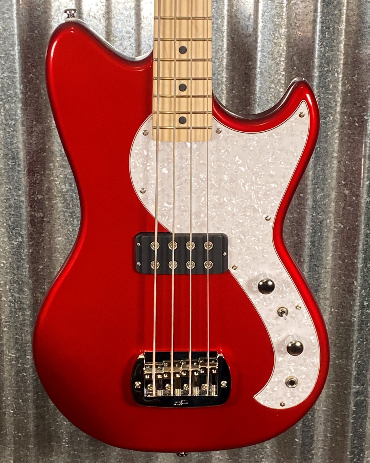 G&L Guitars Tribute Fallout Bass Short Scale 4 String Candy Apple Red #2223
